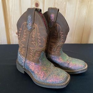 Smokey mountain glitter boots girls size 9.5R